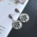 1G0240-2 Серьги Дерево жизни, цвет античное серебро