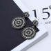 1G0249 Серьги со стразами 38х23мм