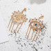 1G0254-1 Серьги Глаз, цвет золотой