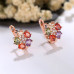 1G0263 Серьги Цветок с позолотой