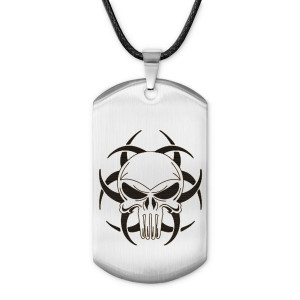 ACZ-453 Жетон на шнурке Череп Biohazard