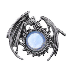 BJK485-01 Кулон Дракон, 4х4,5см, лунный камень