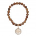 BS-CR-0030 Браслет Дерево жизни (защита и развитие) нат.камень Песочная яшма 8мм