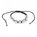 BS743-05 Плетёный браслет, 1см, горный хрусталь
