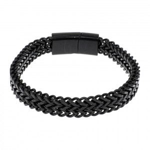 BS766-03 Браслет из нержавеющей стали, 21см, цвет чёрный