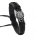 BS846 Кожаный браслет Дракон, 1см, цвет чёрный