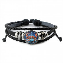 BSK-1151 Кожаный браслет Рак