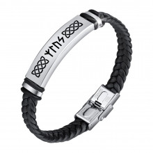BSKR1-796 Кожаный рунический браслет Уверенность в себе