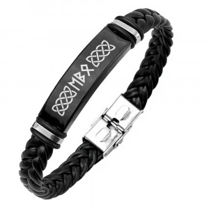 BSKR4-883 Кожаный рунический браслет Сдвиг в отношениях
