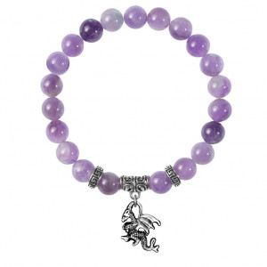 BSPE-12-25 Браслет Дракон (удача, могущество, успех), Аметист