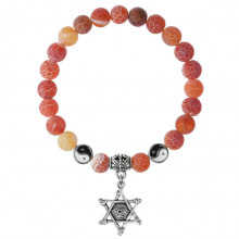 BSPE1-07-3002 Браслет Глаз (от сглаза и порчи), Африканский агат 8мм