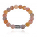 BSRC-20-04 Браслет с руной Тейваз и нат.камнем Африканский агат 10 мм