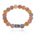 BSRC-23-04 Браслет с руной Манназ и нат.камнем Африканский агат 10 мм