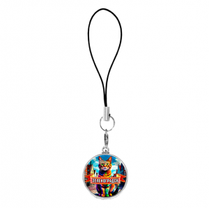 C0201060 Подвеска для телефона, цвет серебро, со шнурком, Зеленоградск