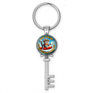 C0209044 Брелок ключ, цвет серебро, с кольцом для ключей, Летим в Зеленоградск