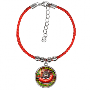 C0213047 Браслет из красного шнура, Купил сосиску
