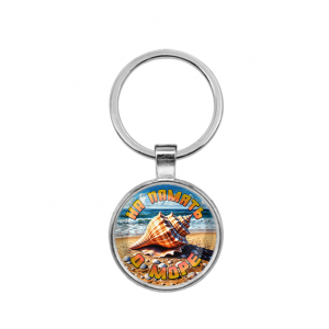 C0309021 Круглый брелок, цвет серебро, На память о море