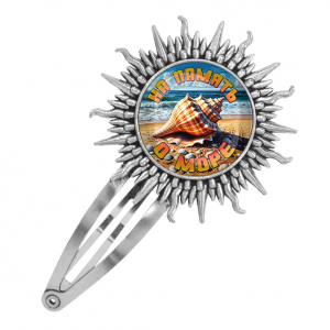 C0309045 Заколка металлическая, цвет серебро, На память о море