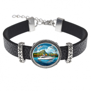 C0310011 Кожаный браслет, Море и горы