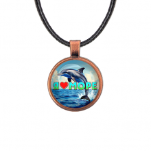 C0315031 Кулон, цвет медь, со шнурком, Я люблю море
