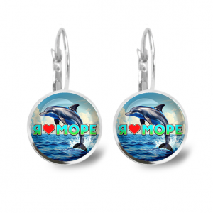 C0315038 Серьги металлические, Я люблю море
