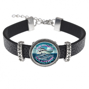 C0321011 Кожаный браслет, На море классно