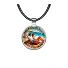 C0323027 Кулон, цвет серебро, со шнурком, Лучший отпуск