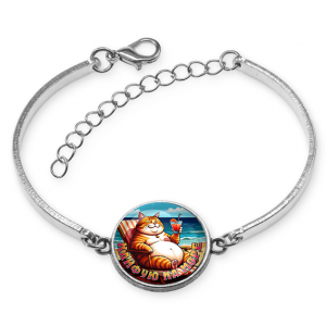 C0325046 Браслет металлический, цвет серебро, Кайфую на море