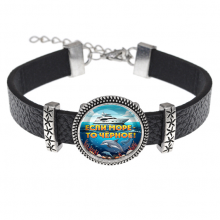 C0326011 Кожаный браслет, Если море, то Чёрное