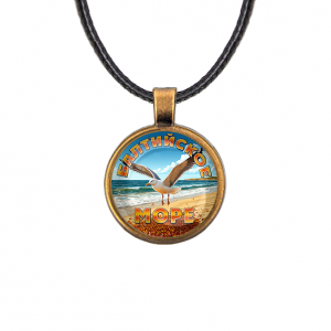 C0328029 Кулон, цвет бронза, со шнурком, Балтийское море