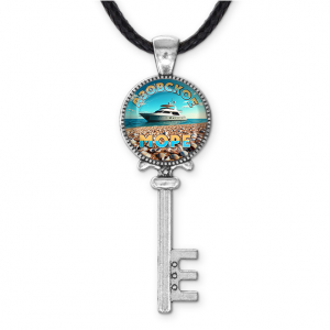 C0329043 Кулон ключ, цвет серебро, со шнурком, Азовское море