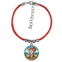 C0331047 Браслет из красного шнура, На море классно