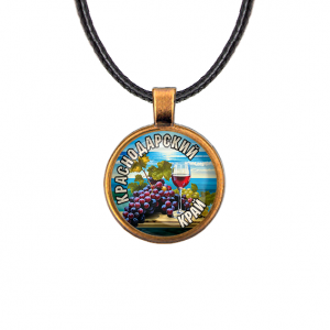 C0506029 Кулон, цвет бронза, со шнурком, Краснодарский край