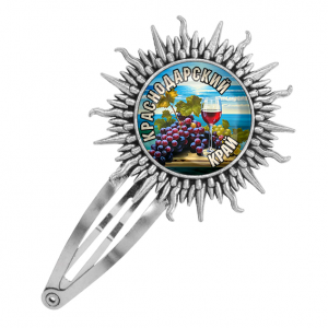 C0506045 Заколка металлическая, цвет серебро, Краснодарский край