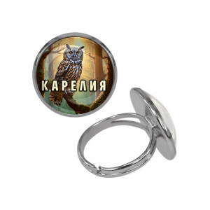 C0607015 Кольцо металлическое, цвет серебро, Карелия