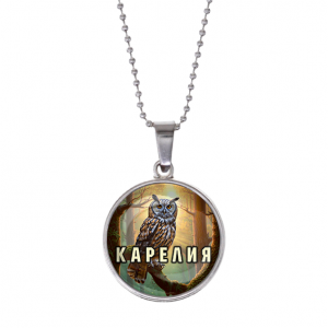 C0607053 Кулон, цвет серебро, с цепочкой, Карелия