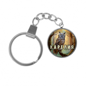 C0607061 Брелок, нержавеющая сталь, с кольцом для ключей, Карелия