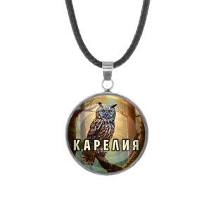C0607062 Кулон, нержавеющая сталь, со шнурком, Карелия