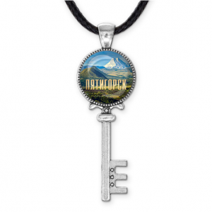 C0802043 Кулон ключ, цвет серебро, со шнурком, Пятигорск
