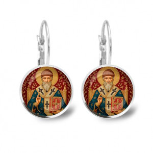 C1108038 Серьги металлические, Спиридон Тримифунтский
