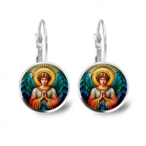 C1113038 Серьги металлические, Ангел хранитель