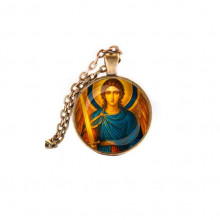 C1115028 Кулон, цвет бронза, с цепочкой, Архангел Михаил