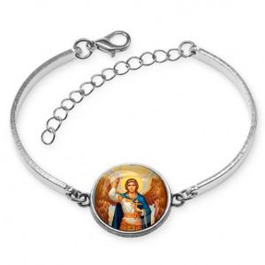 C1117046 Браслет металлический, цвет серебро, Архангел Михаил