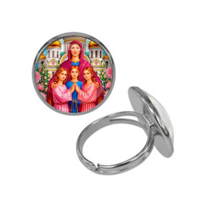 C1127015 Кольцо металлическое, цвет серебро, Вера, Надежда, Любовь, Софья
