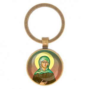 C1132017 Круглый брелок, цвет бронза, Ксения Петербургская