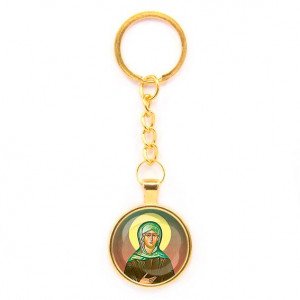 C1132020 Круглый брелок, цвет золото, с цепочкой, Ксения Петербургская