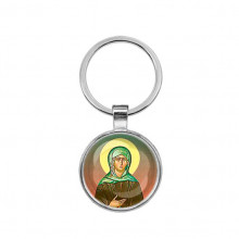 C1132021 Круглый брелок, цвет серебро, Ксения Петербургская
