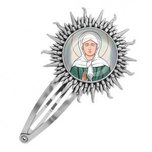 C1134045 Заколка металлическая, цвет серебро, Матрона Московская