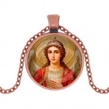 C1136030 Кулон, цвет медь, с цепочкой, Архангел Михаил