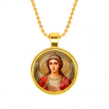 C1136032 Кулон, цвет золото, с цепочкой, Архангел Михаил